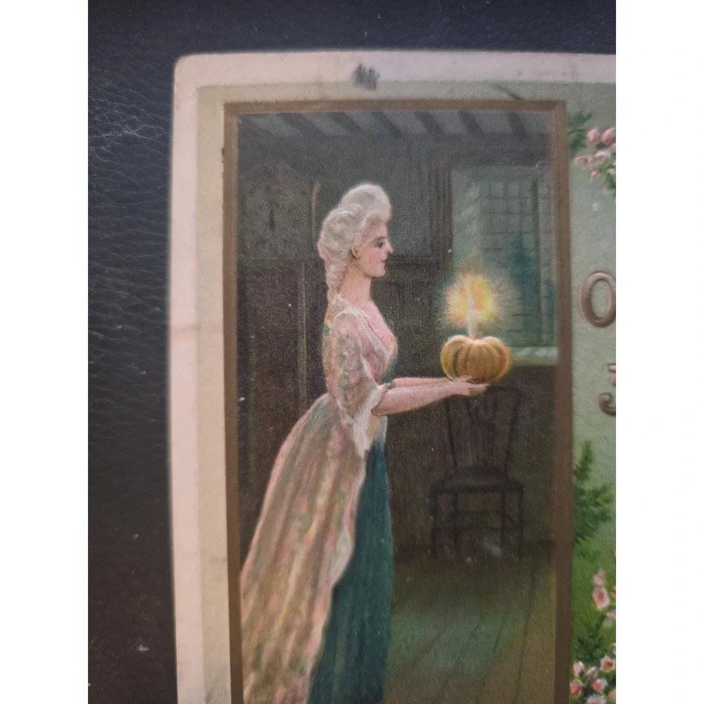 Vintage Halloween Postcard Greetings‎ Embossed Illustrated Postcard